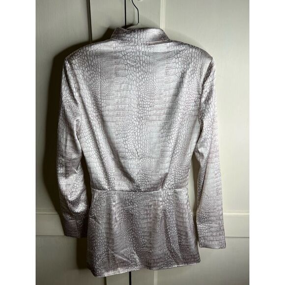 Lioness Mirror Image Satin Mini Dress Python Snakeskin Print Size XS - Picture 9 of 9